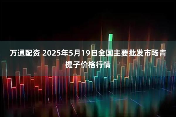 万通配资 2025年5月19日全国主要批发市场青提子价格行情